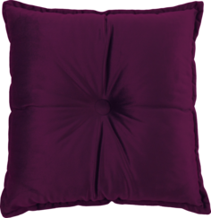 Декоративная подушка Linen Way 4х43 с пуговицей из бархата пурпурный