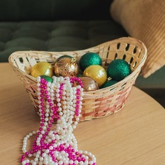Корзина Ладья, дно 2720, верх 4128, высота 15 см, бамбук No Brand