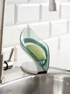 Мыльница LUCKY Овал со сливом на ножке 18х9х13см, X000215