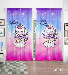 Шторы с фотопечатью IRIS 140х260 см 2 шт