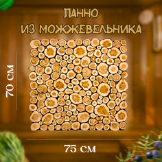 Панно из спилов можжевельника 750x700 мм No Brand