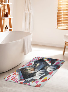 Коврик для ванной туалета JoyArty кот, bath_sd1086_60x100