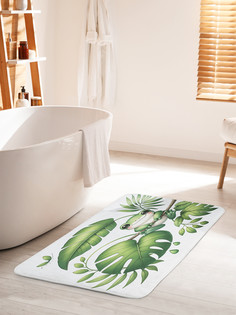 Коврик для ванной туалета JoyArty Лягушка в пальмах, bath_sd1094_60x100