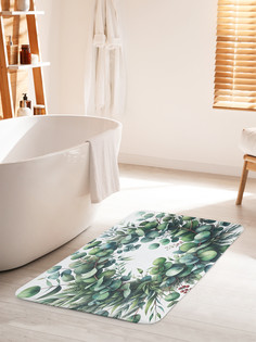 Коврик для ванной туалета JoyArty Венок эвкалипта, bath_sd1165_60x100