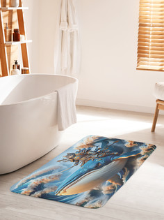 Коврик для ванной туалета JoyArty Стражи океана, bath_sd1450_60x100