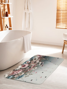 Коврик для ванной туалета JoyArty Пастельные цветы, bath_sd1436_60x100
