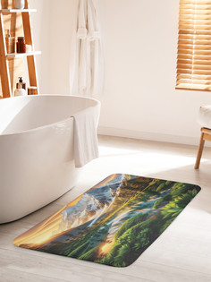 Коврик для ванной туалета JoyArty Восход в горах, bath_sd1044_60x100
