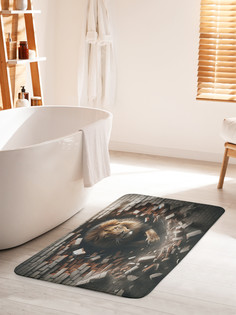 Коврик для ванной туалета JoyArty Мощь льва, bath_430022_60x100