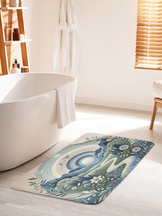 Коврик для ванной туалета JoyArty Современный восход, bath_430004_60x100