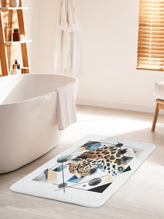 Коврик для ванной туалета JoyArty Леопардовая геометрия, bath_429953_60x100