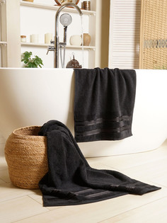 Полотенце Махровое Safia Home Luxury , Цвет- Черный, Размер - 70х135