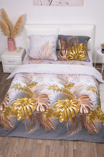 Постельное белье Миланика Тропикана 2.0 спальное Европростыней Бязь Milanika