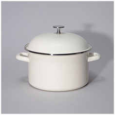 Кастрюля Agness эмалированная с крышкой серия charm 3,5 л, 22х12х6