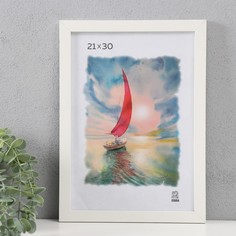 Фоторамка Zebra МДФ 100, 21х30 см белый Зебра