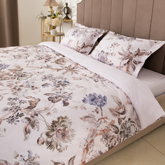 Комплект постельного белья La Notta 2 спальный Евро простыня 240х260 Акварельные цветы
