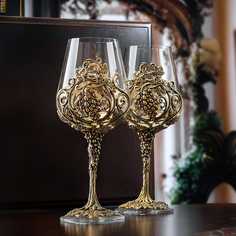 Набор 2 бокала для вина Город подарков Лоза Роял,в деревянной шкатулке 13000557