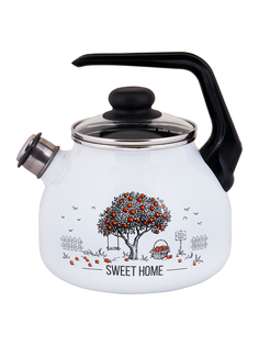Чайник для плиты со свистком Appetite Apple Tree эмалированный, 3 л