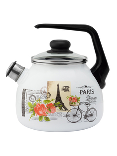 Чайник для плиты со свистком Appetite Париж эмалированный, 3 л