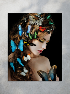 Картина на холсте Postermarket Модель и бабочки 40х50 см