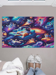 Коврик придверный JoyArty Космические коты, door_sd1425