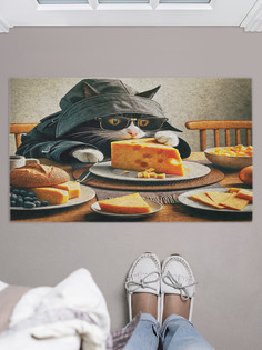 Коврик придверный JoyArty Сырное преступление, door_429903