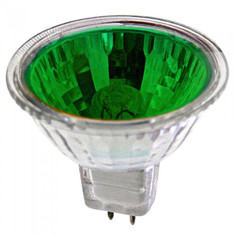 Лампа галогеновая Vito 50W GU5.3 12V со стеклом зеленая CLRMR16-50WGREGU5.312V