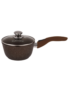 Ковш с носиком Kukmara мрамор с крышкой, со съемной ручкой, 1,5 л