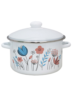 Кастрюля эмалированная Эмаль, с крышкой, 4 л