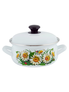 Кастрюля эмалированная ALAT Home с крышкой, 1,5 л