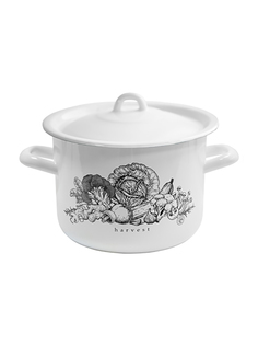 Кастрюля эмалированная Лысьвенские эмали Harvest, с крышкой, 2,4 л