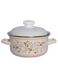 Кастрюля эмалированная Лысьвенские эмали Blossom, с крышкой, 3 л