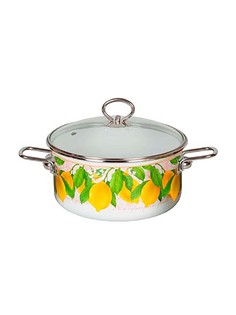 Кастрюля эмалированная Vitross Limon, с крышкой, 3 л