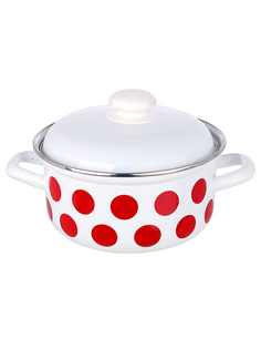 Кастрюля эмалированная Лысьвенские эмали Горох, с крышкой, 3 л