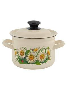 Кастрюля эмалированная ALAT Home с крышкой, 2 л