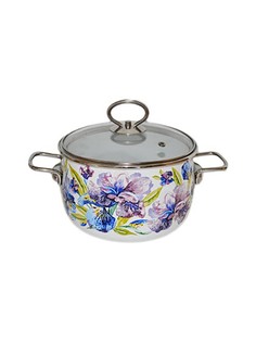 Кастрюля эмалированная Vitross Iris, с крышкой, 4 л