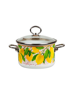 Кастрюля эмалированная Vitross Limon, с крышкой, 3 л