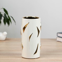 Ваза керамика настольная Кентон 19,5 см, белый No Brand