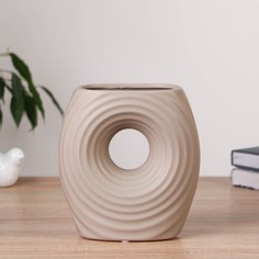 Ваза керамика настольная Витней 17,5 см, серый No Brand