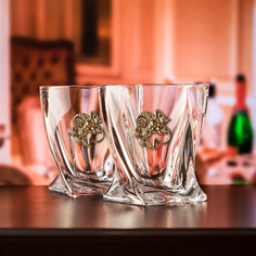 Набор 2 бокала для виски Город подарков Овен, в деревянной шкатулке 300702