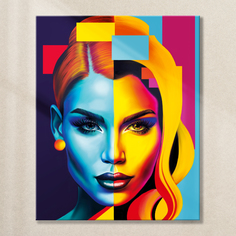 Картина на стекле Postermarket Девушка абстракция AG 40-255