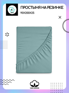 Простыня на резинке Uniqcute 220х25 АКВАМАРИН
