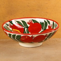Супница Шафран 10402717 Риштанская Керамика Гранаты, 25 см, микс Shafran