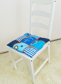 Подушка на табуретку Бизнес Стиль цвет синий, якорь 50х50 см