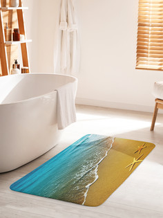 Коврик для ванной туалета JoyArty Морские звезды на берегу, bath_35913_60x100