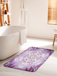 Коврик для ванной туалета JoyArty Фиолетовый цветок, bath_8770_60x100