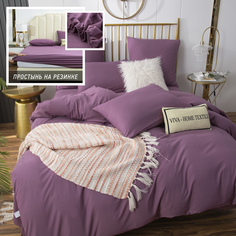 Комплект постельного белья VIVA - HOME TEXTILE на резинке Евро 160х200х35