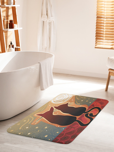 Коврик для ванной туалета JoyArty Мечтающие коты, bath_14815_60x100