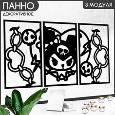 Панно настенное модульное Бруталити 90х50 см Аниме Onegai My Melody - 1304