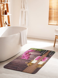 Коврик для ванной туалета JoyArty Нежность со свечами, bath_12502_60x100