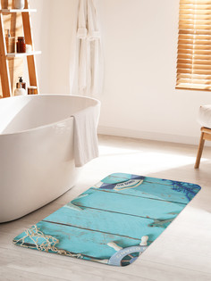 Коврик для ванной туалета JoyArty Маленький штурвал на борту, bath_12533_60x100